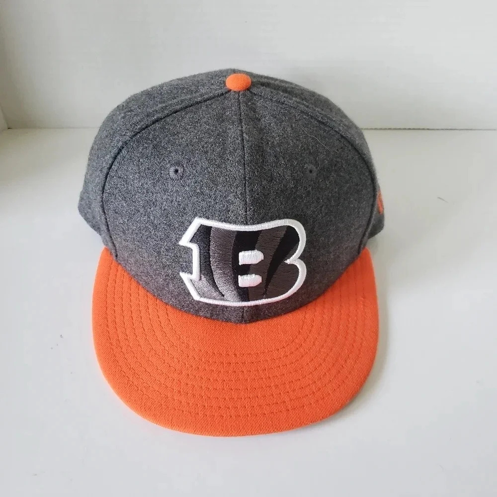 NFL,9FIFTY,New Era  Cincinnati Bengals Orange/Gray Fitted Hat. M/L.